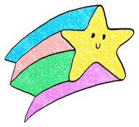 Shooting Star Smile Sticker by nina tsur
