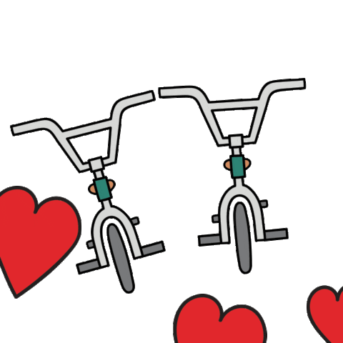bicycle love Sticker by Boxpalm
