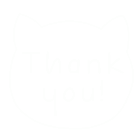 Cat Thank You Sticker