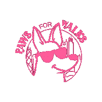 PawsForWalks dog pink dog walker pet sitter Sticker