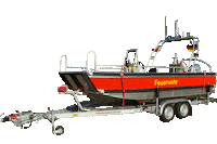 Boot Freiwilligefeuerwehr Sticker by Feuerwehr Tönning