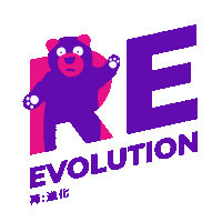 Re_evolution logo evolution revolution reevolution Sticker