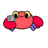 Angry Crab Sticker by pikaole