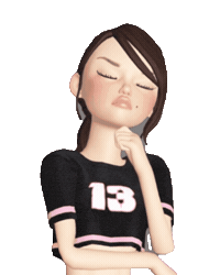 Tired Girl Sticker