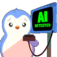Artificial Intelligence Penguin Sticker by Pudgy Penguins
