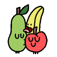 apple kiss Sticker by CsaK
