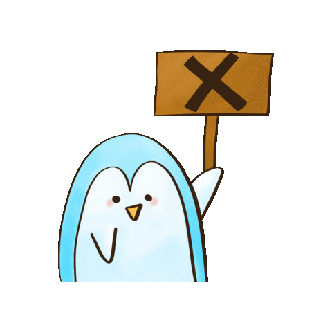 penguindodo giphygifmaker no penguin reject Sticker