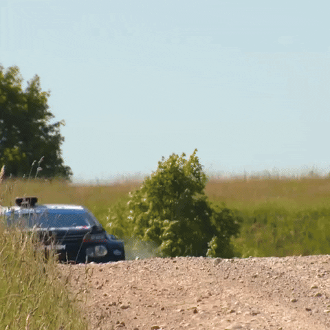 Jump Driving GIF by FIA European Rally Championship