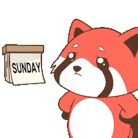 Red Panda Monday Sticker