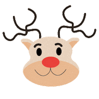 Merry Christmas Rodolfo El Reno Sticker