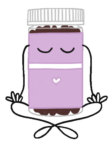 Relax Meditating Sticker by humnutrition