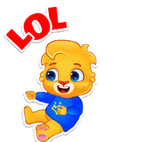 Happy Laugh Out Loud Sticker by Lucas and Friends by RV AppStudios