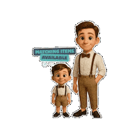 grinaccs dad son twinning matching Sticker