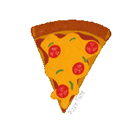 SchNaomi food pizza fastfood pizzatime Sticker