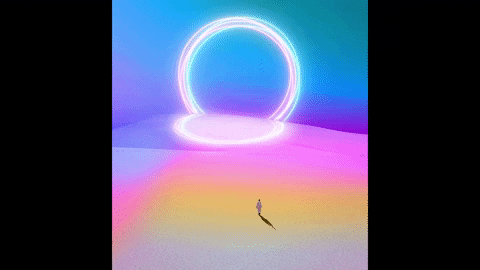 Rainbow Landscape GIF by Print the Light