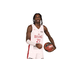 Basketball Dickey Sticker by JL Bourg