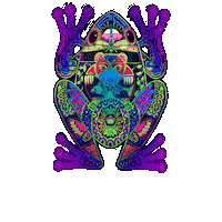 Frog Jumping Sticker