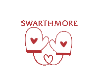 SwarthmoreCollege winter swat mittens swarthmore Sticker