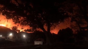 Hillside Fire Prompts Overnight Evacuations in California