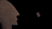 black and white face in profile GIF by Carl Knickerbocker