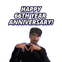66 Year Anniversary Sticker