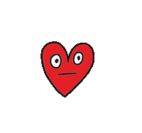 Heart Love Sticker by Jon Burgerman