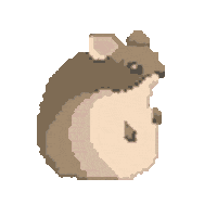 totsyy pixel hamster mouse breathing Sticker