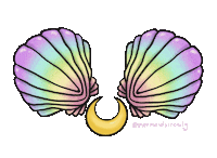 mermaidsirenity rainbow moon sailor moon mermaid Sticker