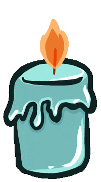 Dia De Los Muertos Candle Sticker by BOMBONATOR_WOLPH