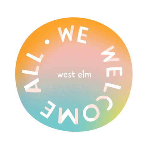 gay we welcome all Sticker by west elm
