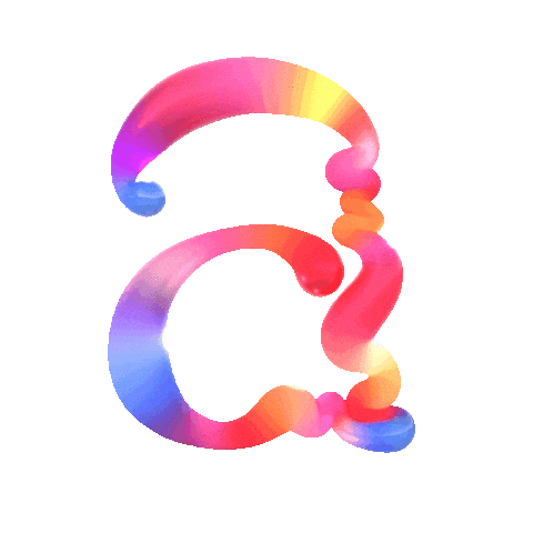 3D Alphabet Sticker