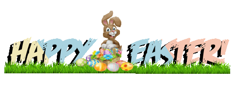 Bunny Rabbit Happy Easter Sticker