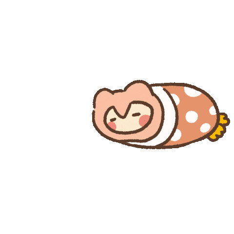 Lie In Owl Sticker by wuwu illustration