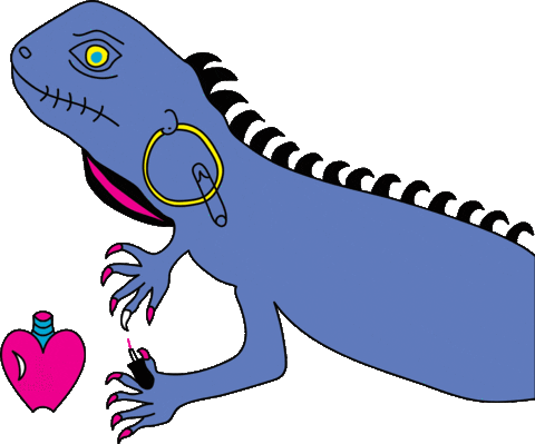 ellengif giphyupload mood nails lizard Sticker