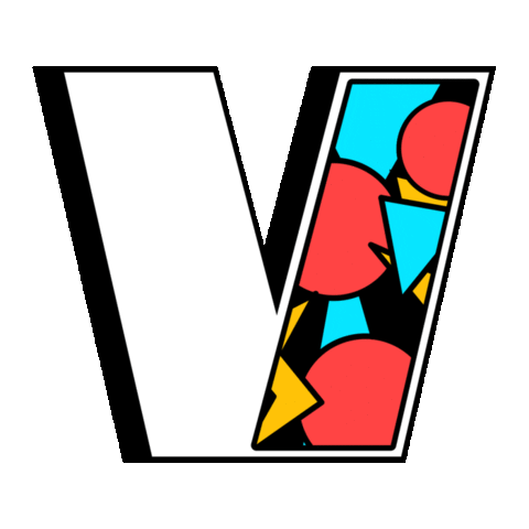 V Alphabet Sticker
