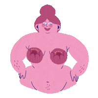 Breast Cancer Flower Sticker by Marie Boiseau