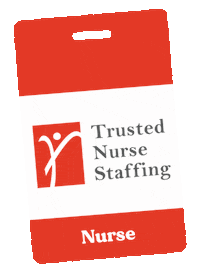 trustednursestaffing tech nurse badge traveler Sticker