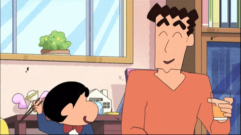 Shinchan giphyupload anime laugh family GIF
