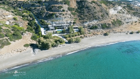 beachhousearvi giphyupload villa crete beach house arvi GIF
