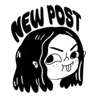 Happy Black And White Sticker
