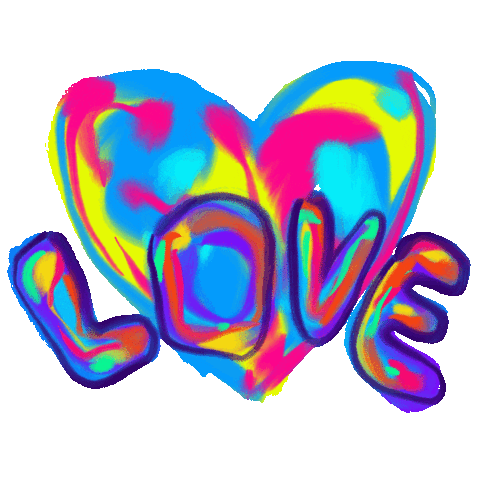 nimurad love art heart color Sticker