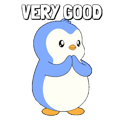 Well Done Wow Sticker by Pudgy Penguins
