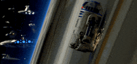 r2-d2 falling GIF by Star Wars