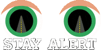 Uds Stay Alert Sticker by U in the Driver Seat