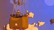 Hot Air Balloon Loop GIF by AntAlb