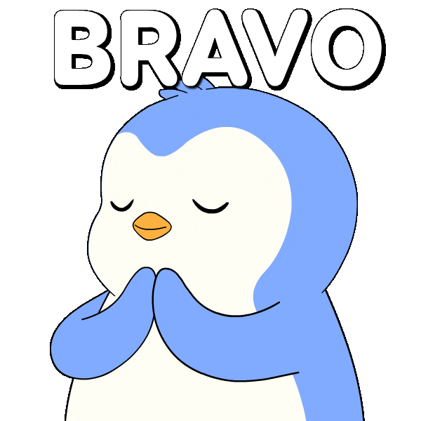 Great Job Applause Sticker by Pudgy Penguins