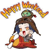Happy Plane Sticker by Squishiverse
