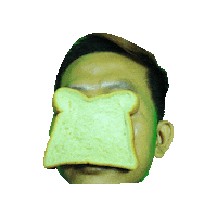 Face Bread Sticker by Alex Boya