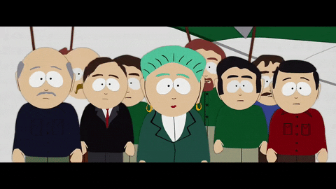 snow crowd GIF by South Park 