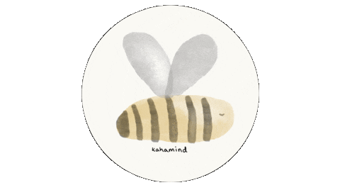 Summer Bee Sticker by Kaha Mind